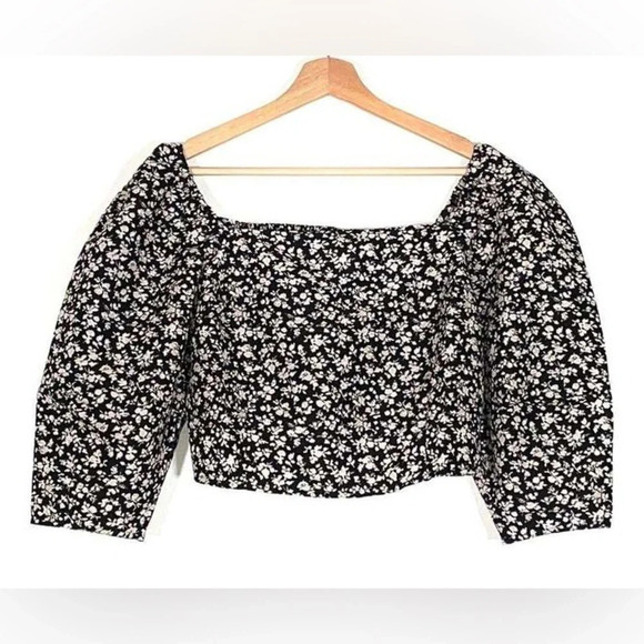 LEVI'S Long Sleeve Yvie Statement Blouse in Odessa Floral Black Agate - Picture 3 of 9